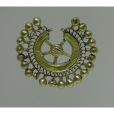 Gold disc, five-point sun symbol, different layers of rays